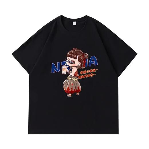 19.9清仓 【100%棉】男童女童 （大图-逍遥自在哪吒）哪吒印花T短袖2025-喜出 商品图5