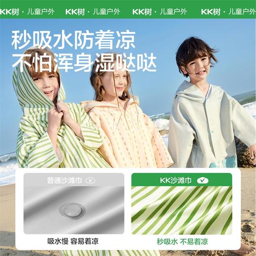 KK树儿童浴巾秒吸水快干海边防晒男童女童斗篷浴袍A类宝宝沙滩巾几何序曲沙滩巾 商品图2