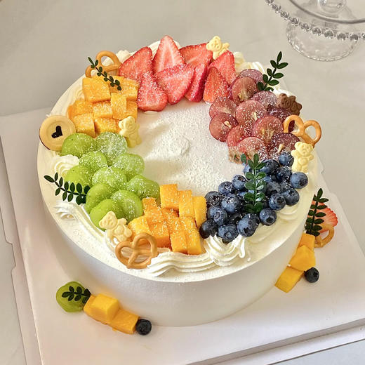 水果拼盘 生日蛋糕（百分百进口动物奶油） 商品图0