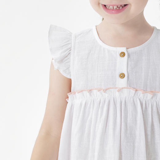 马克珍妮女童甜美花边小飞袖连衣裙 宝宝裙子纯棉夏装新款550887 商品图4