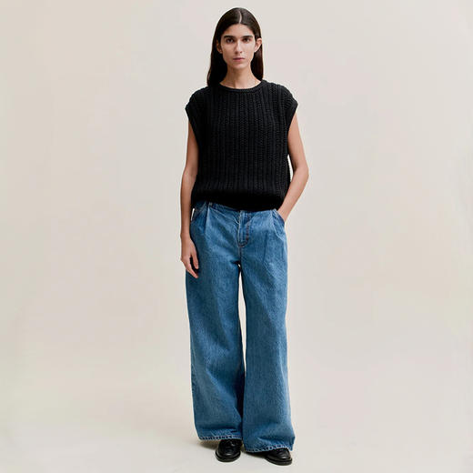A Kind Of Guise DENIM 意大利有机棉混纺女装水洗牛仔阔腿裤 商品图2
