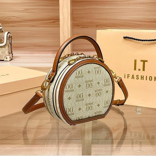 丁摩 猫头鹰包包新款时尚高级感圆形女士手提斜挎小包小圆包5ZF-1121 商品图1