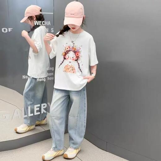 2件39.9元 【100%棉】男童女童 （大图-花冠女孩）印花T短袖2025-喜出 商品图2