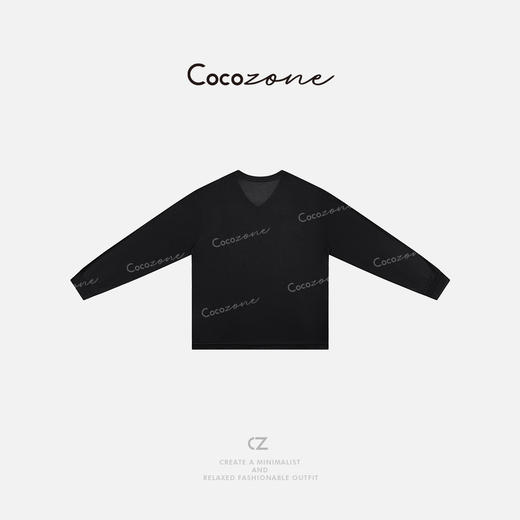 COCO ZONE 刘一一  【100棉】V领纯色亲肤感长袖T恤CD2A1009 商品图3