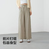 森马休闲裤女打褶垂感阔腿裤慵懒风2025夏季新款百搭宽松肌理长裤 商品缩略图4