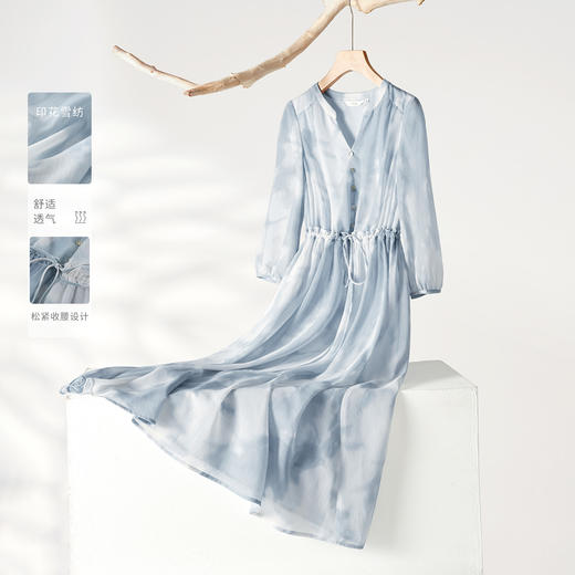 【春夏连衣裙系列】灵动减龄 透气性好 气质极简风 优雅氛围十足 宽松H型 长款过膝衬衫裙 商品图13