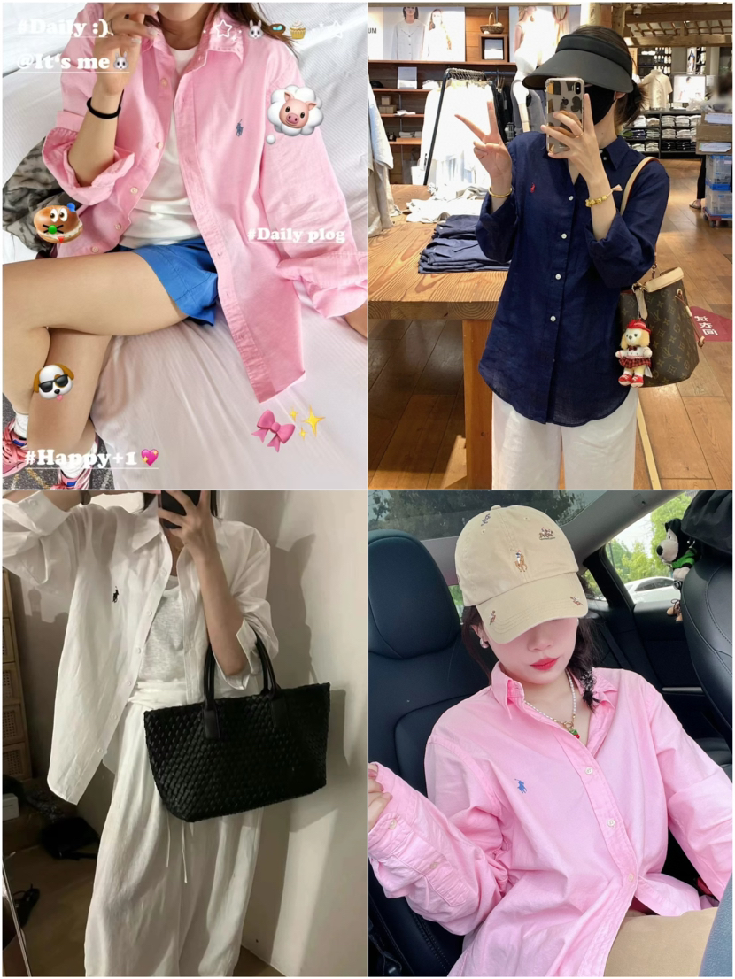 拉*劳伦亚麻衬衫|三色