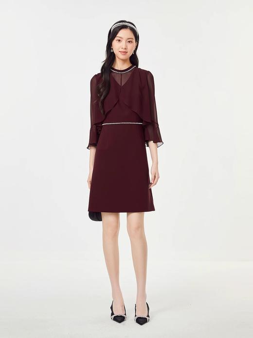 Koradior珂莱蒂尔2025年夏气质喇叭袖礼服连衣裙 商品图0