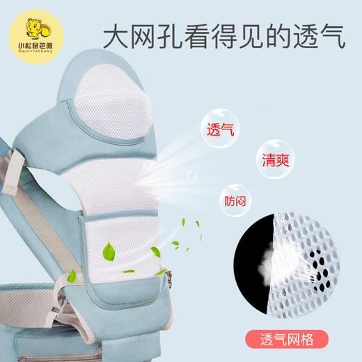 母婴用品-婴儿背带新生儿宝宝前横抱式透气抱娃腰凳坐凳多功能 商品图2