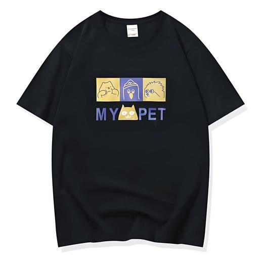 工厂直促价【100%棉】情侣（PET黄+蓝小熊-大标）柯式印花短袖T恤-喜出 商品图2