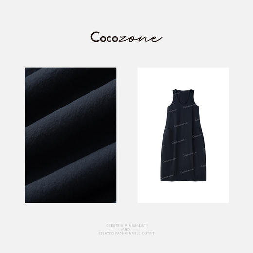 COCO ZONE刘一一 圆领亲肤廓形感茧型无袖连衣裙ACD2A0365 商品图2