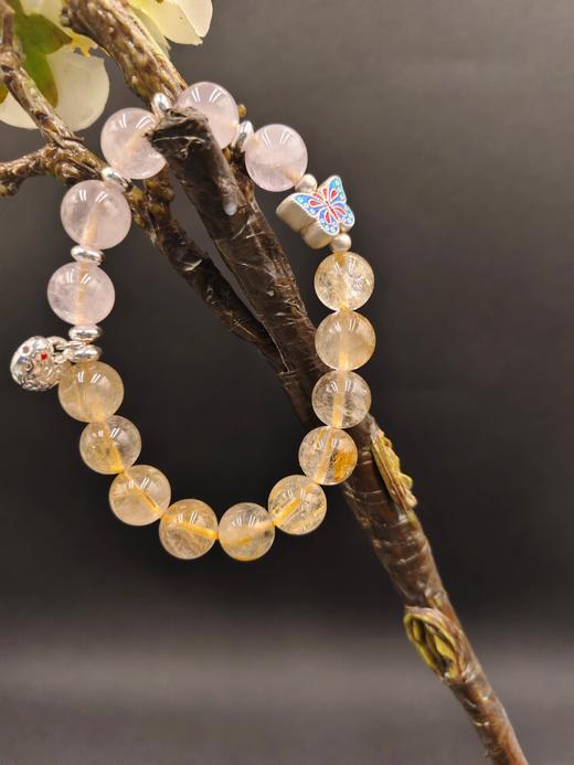 粉水晶+金发晶（纯银配件） 商品图0