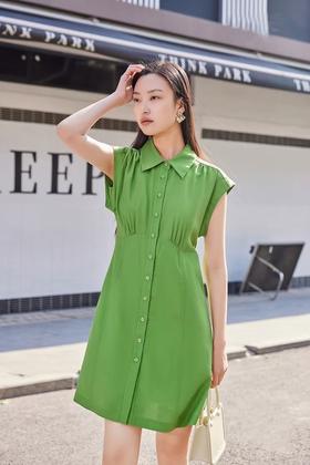 amadella 绿色清爽无袖衬衫连衣裙 18328