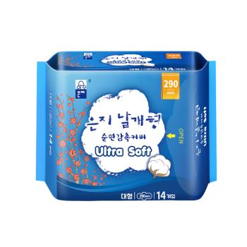 恩芝（Eunjee）韩国进口夜用卫生巾290mm14片 绵柔亲肤护翼型速吸防渗防漏姨妈巾 商品图0