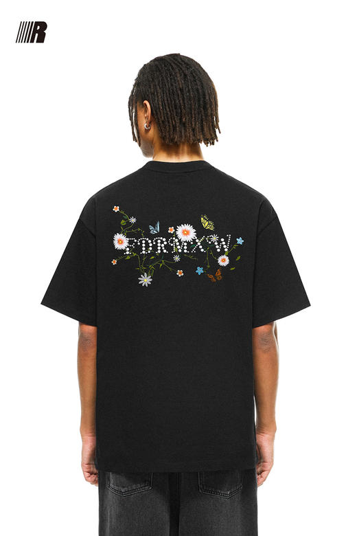 FDR官方店 光变花朵刺绣短袖t恤男女夏季美式潮牌情侣装宽松上衣 商品图5