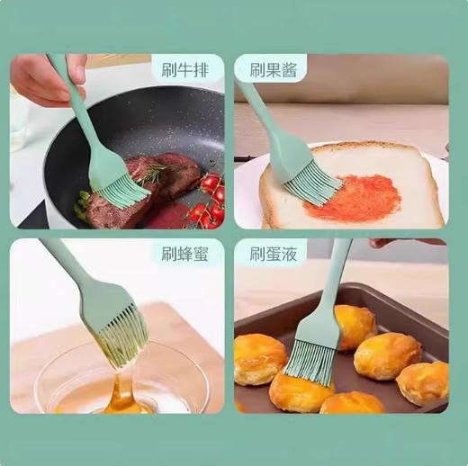 彩色一体硅胶毛刷 小号  耐高温厨房烙饼刷酱家用烧烤抹油刷 商品图3