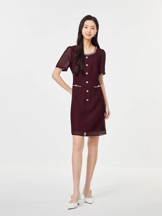 Koradior珂莱蒂尔25年夏气质通勤小香风连衣裙女 商品图0