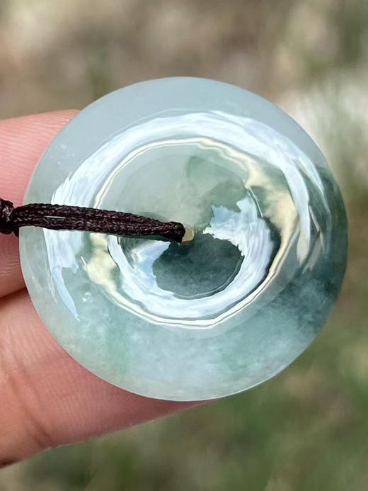 【云意轩】编号：8238  冰种飘兰花平安扣 天然翡翠 附证书 商品图0