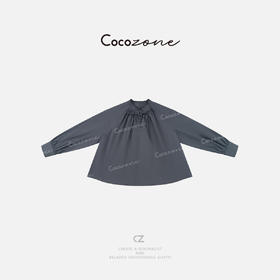 COCO ZONE 刘一一 【莱赛尔棉】定制色抽绳圆领长袖衬衫CD2A0390