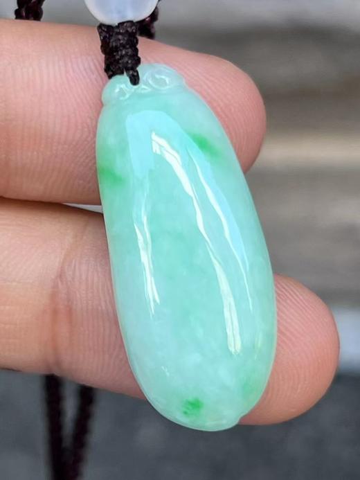 【云意轩翡翠】编号：6618 糯冰绿底翡翠福瓜  天然翡翠 附证书 商品图1