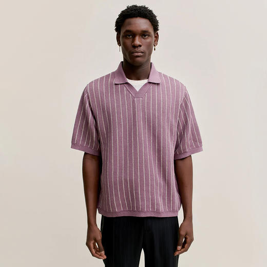 A Kind Of Guise MAHUA KNIT POLO 意大利亚麻棉混纺针织POLO衫 商品图0