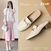 ZHR则则真皮法式衔扣穆勒拖鞋女2025新款复古优雅软底外穿包头拖 商品缩略图0
