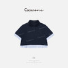 COCO ZONE 刘一一 【莱赛尔混纺】翻领学院风假两件T恤 CD1A0799 商品缩略图0