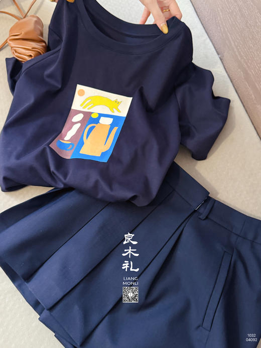 【部分现货】良木礼猫咪短袖（1032） 商品图5