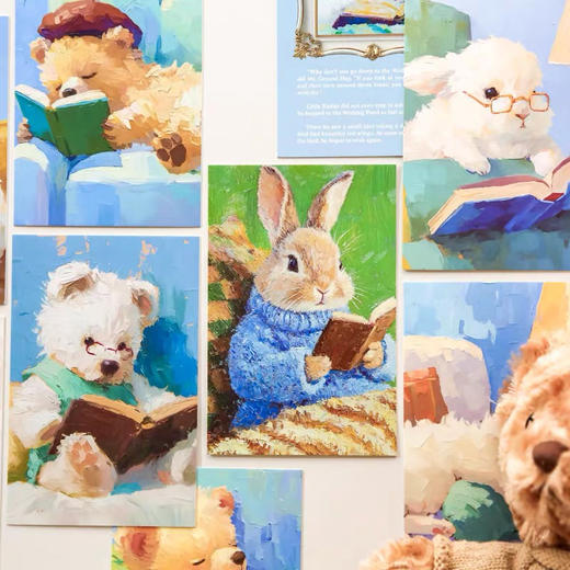 纸先生原创明信片素材手写简约卡片可爱文艺留言周边原创明信片/盒30张入/图案随机发货 商品图1