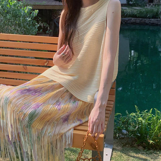 【LAPALMA 夏日碎花定染三宅套装】大气简约的莫兰迪色系，真的把清冷和高级发挥到了级致 商品图2