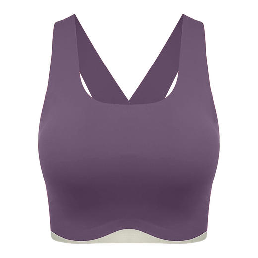 跃牌【周游世界系列】春夏新款瑜伽服女点胶波浪边撞色固定杯美背健身背心BR1597 商品图4