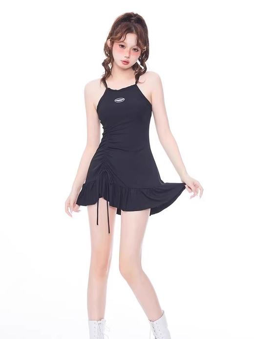 【YOOE】新款2025连体【两件套吊带泳衣 】女式学生运动美式保守遮肉显瘦 度假海边速干游泳装 抽绳设计款泳装 商品图1