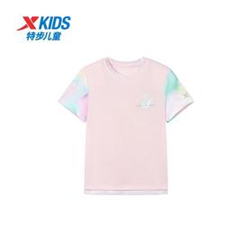 特步儿童女小童短袖针织衫释冰科技676224013112