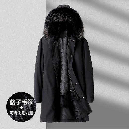 TN0582600115 啄木鸟TUCANO冬季新款男式派克服大衣外套男连帽毛领男式皮衣/皮草 商品图0