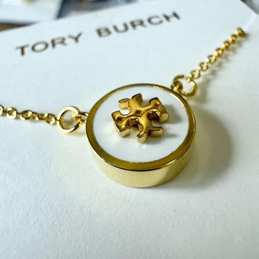 2025 绝对的大爆款 外贸原单 TB/托尼博奇项链
38cm长 铜镀金➕松石材质 
珠海代工厂出货，两个颜色：黑色 白色 商品图12