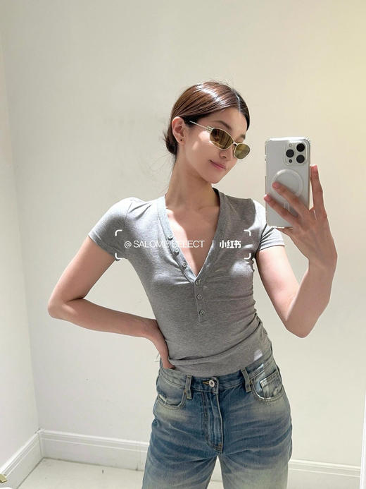 【4月28日 下午14:00 秒杀】怕领口低的宝宝内搭小吊带 Liegee V型亨利衫 来啦 微胖身材的舒适区 节后发货 勿催哈 商品图0