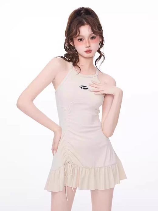 【YOOE】新款2025连体【两件套吊带泳衣 】女式学生运动美式保守遮肉显瘦 度假海边速干游泳装 抽绳设计款泳装 商品图0