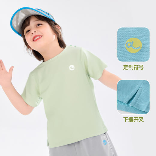 【吸湿速干】嘟嘟家宝宝纯色T恤夏季儿童多巴胺短袖夏装男童童装 商品图3