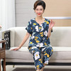 【中老年妈妈睡衣】春夏季新款 短袖长裤全人棉绸家居服套装 加特大码  商品缩略图9