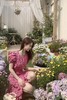 SUMMER & SAGE 玫红色花朵抽褶连衣裙 18291 商品缩略图2