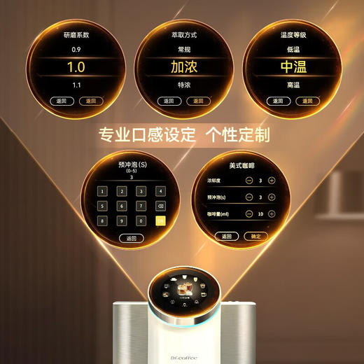 咖博士（Dr.coffee）【】咖啡机家用意式全自动小型美式一键萃取拿铁卡布奇诺自动奶泡豆粉两用自动清洁H2_象牙白【新】 商品图1
