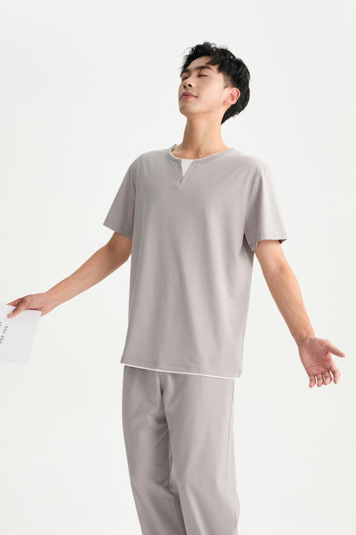 连绵·莫代尔假两件家居服 男/女款（胸垫款） 商品图6