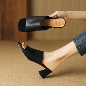 【预售5天】主推~巨好穿手抓羊皮露趾复古凉鞋里外全皮女拖鞋DS&1396-9