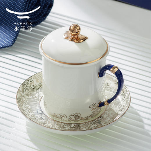 【6F】国瓷永丰源 海上明珠三件套盖杯（白金） 商品图6