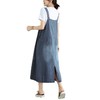 雀说 复古风水洗做旧棉质牛仔背带裙CL1967 商品缩略图4