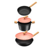 IBF艾博菲艾博菲繁花炒锅汤锅煎锅锅具套装精铁套装三件套【K】 商品缩略图3
