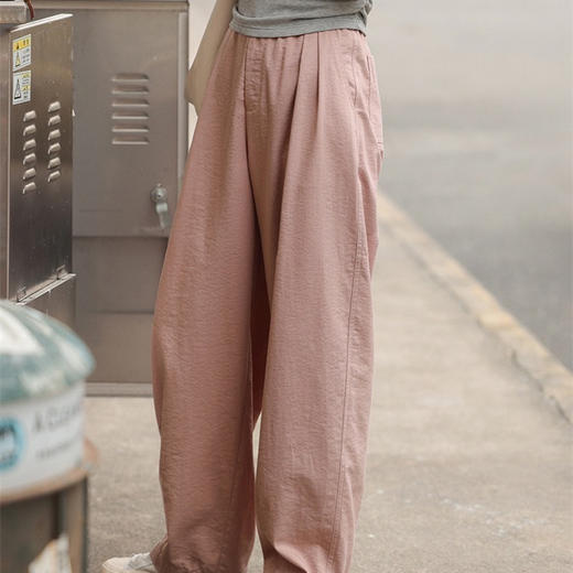 显白第一名 苎麻子玫红衬衣| 香云纱V领裙|T恤+阔腿裤+马甲 商品图2