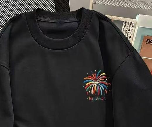 19.9清仓【100%棉】男童女童 （侧标-烟花）印花T短袖2025-喜出 商品图3