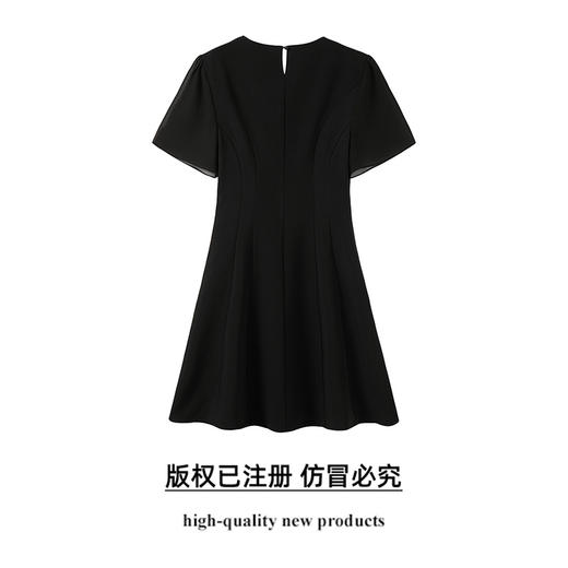 奢姿大码女装2025夏季时尚圆领短袖连衣裙胖妹妹气质减龄显瘦裙子9952821931 商品图1