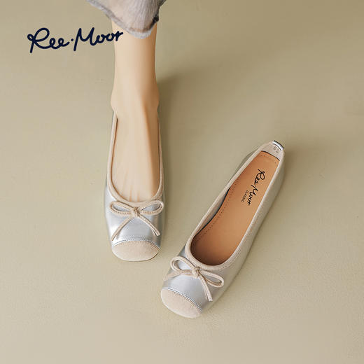 REEMOOR春夏新款小香风圆头平底鞋 小香风蛋卷鞋 商品图7